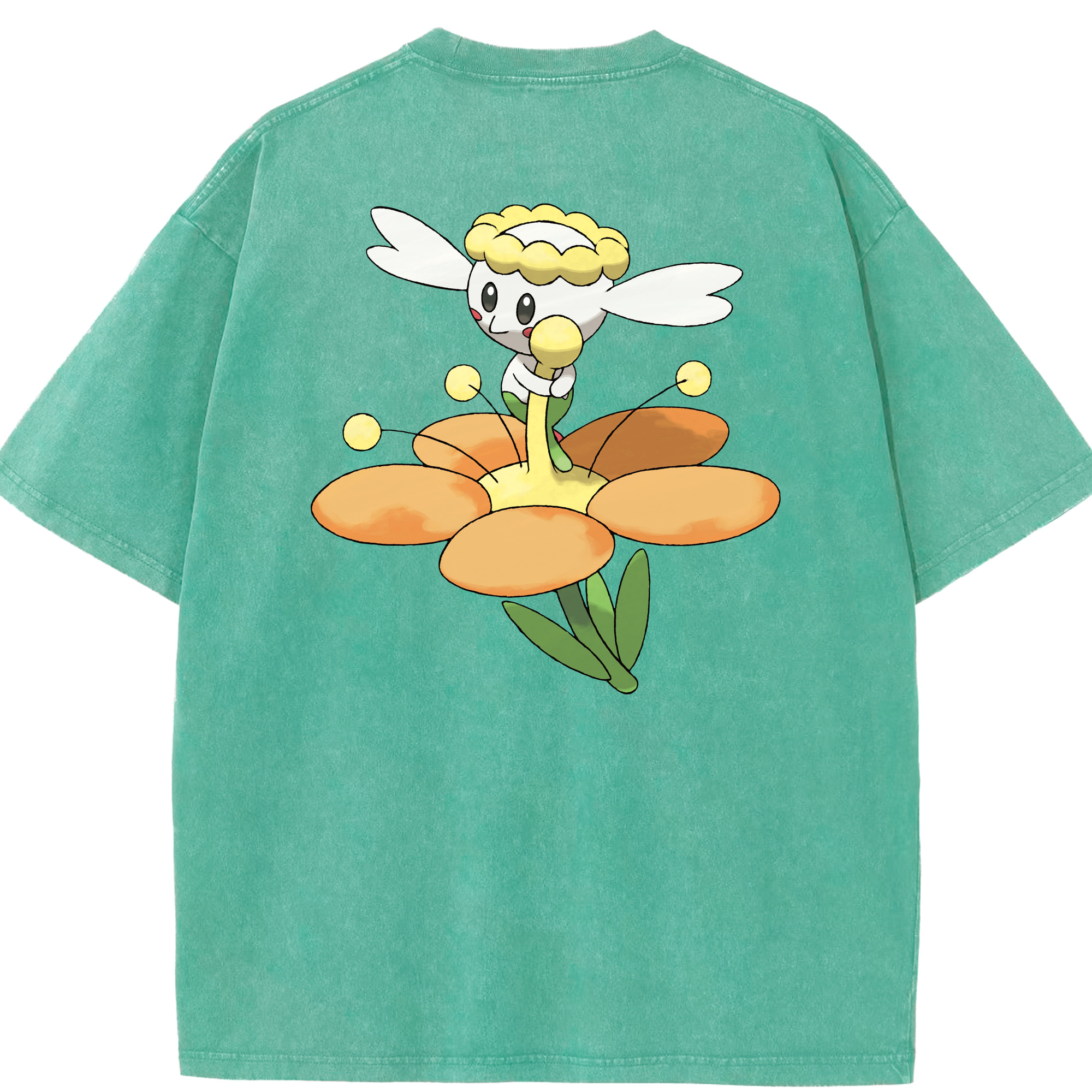 （画像用） ポケットモンスター Pokémon 綿100% ヴィンテージ風 半袖Tシャツ（背面プリント）